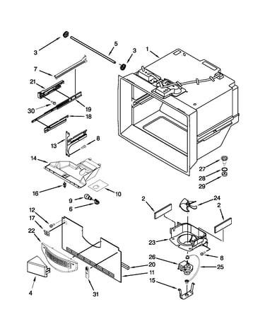 Freezer liner parts