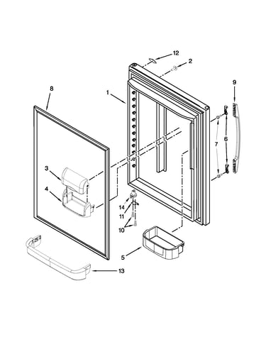 Refrigerator door parts