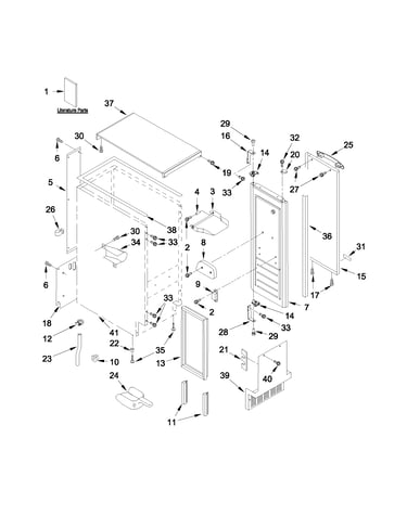 Cabinet, door and liner parts