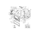 Maytag MLE27PDBGW0 lower cabinet and front panel parts diagram