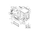 Maytag MLE27PDBGW0 upper cabinet and front panel parts diagram