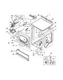 Upper cabinet and front panel parts