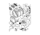 Maytag MLE27PDBGW0 upper and lower bulkhead parts diagram