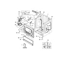 Maytag MLE27PDBZW0 lower cabinet and front panel parts diagram