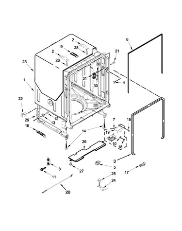 Tub and frame parts