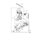 Maytag MDB4949SDE1 pump, washarm and motor parts diagram