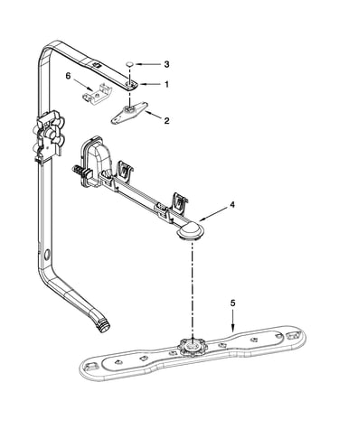 Upper wash and rinse parts