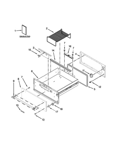 Control panel and drawer parts