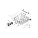KitchenAid KDTE404DSS1 lower rack and track parts diagram