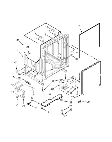 Tub and frame parts