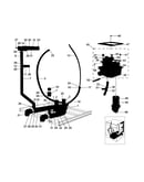 Soap box, drain and hose assembly parts