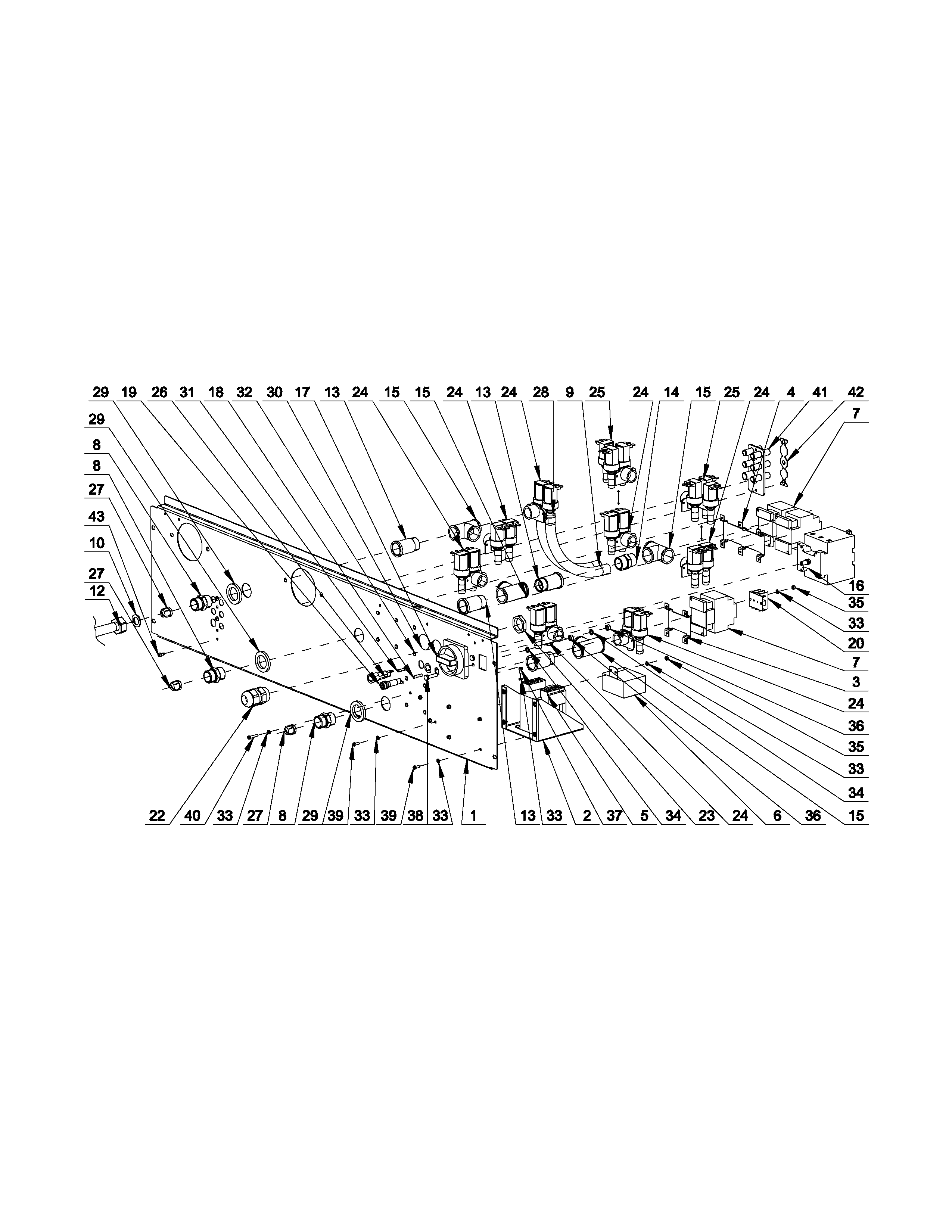 WATER VALVE AND REAR PANEL PARTS