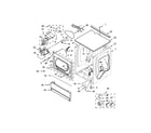 Maytag MLE27PNBGW0 upper cabinet and front panel parts diagram