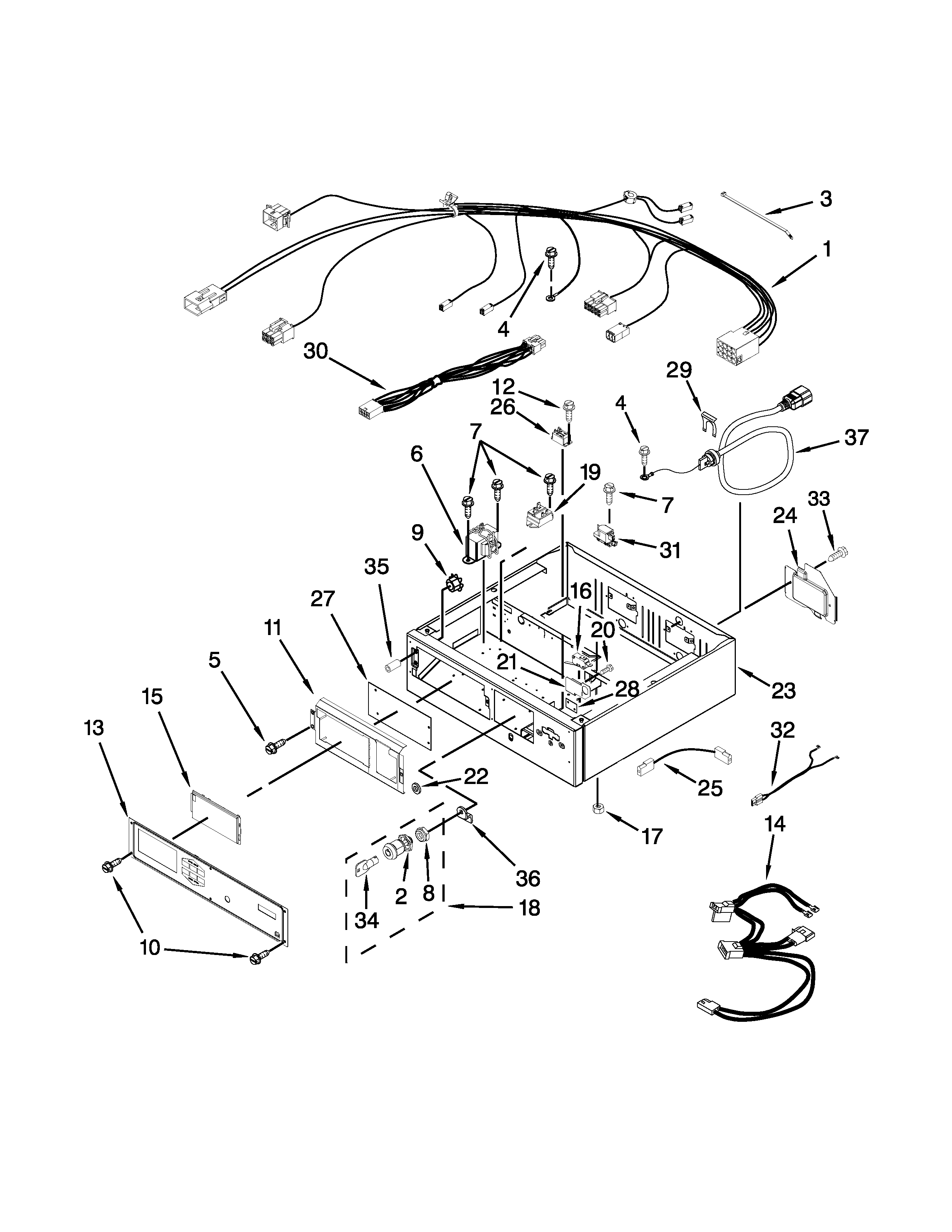 Control panel and separator parts