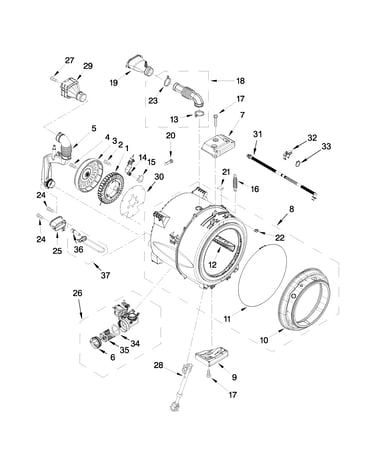 Tub and basket parts