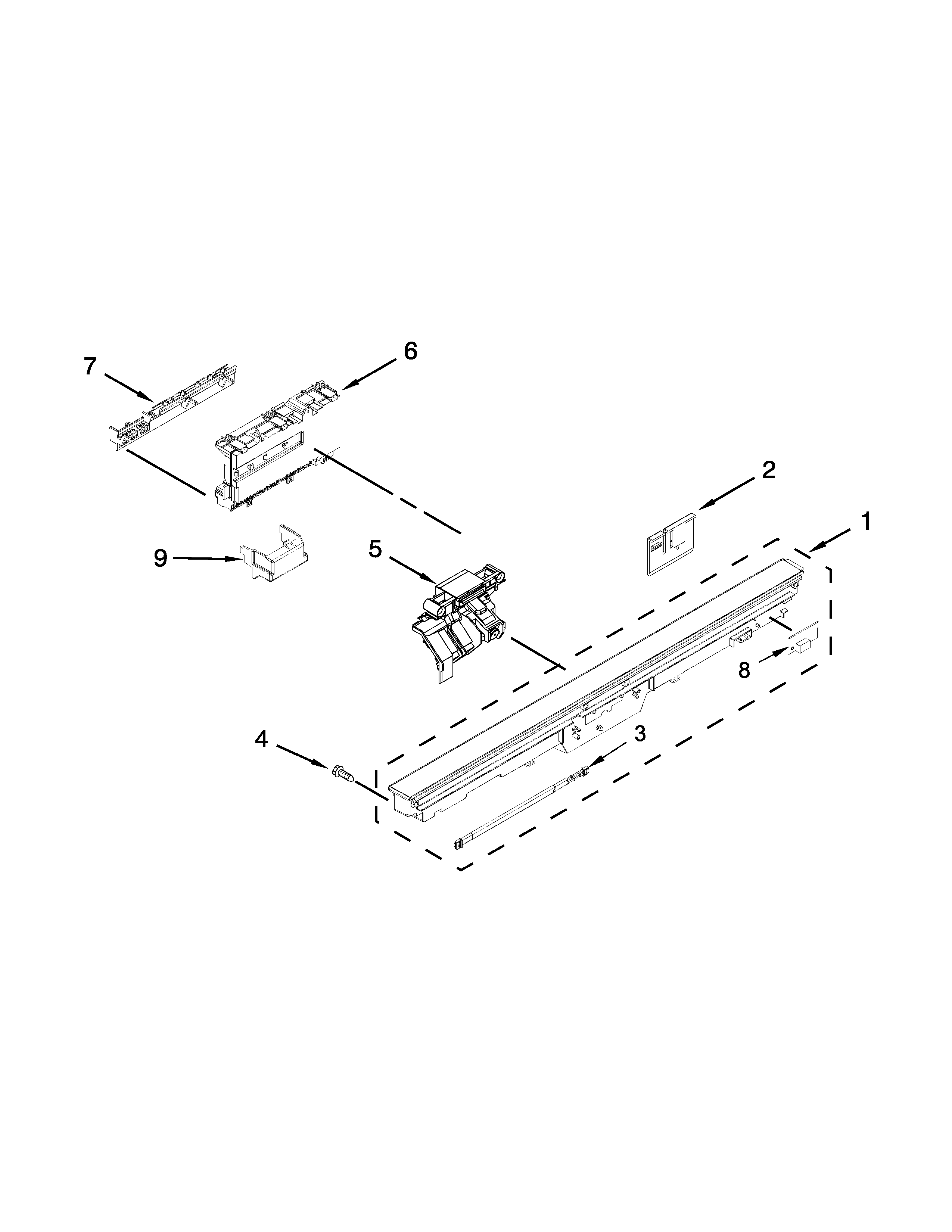 Control panel and latch parts