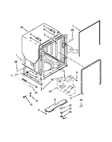 Tub and frame parts