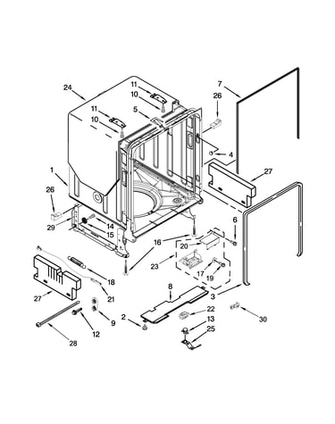 Tub and frame parts