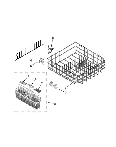 Lower rack parts