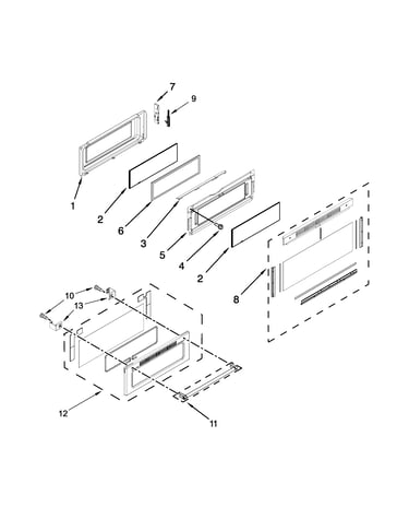 Upper door parts