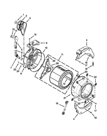Tub and basket parts
