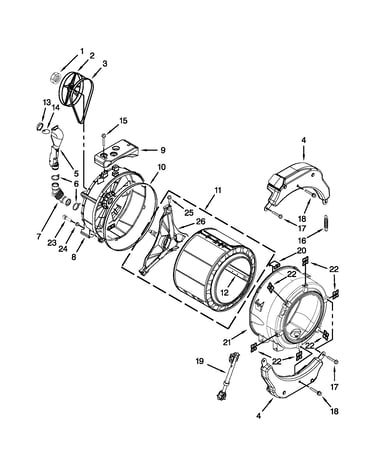 Tub and basket parts