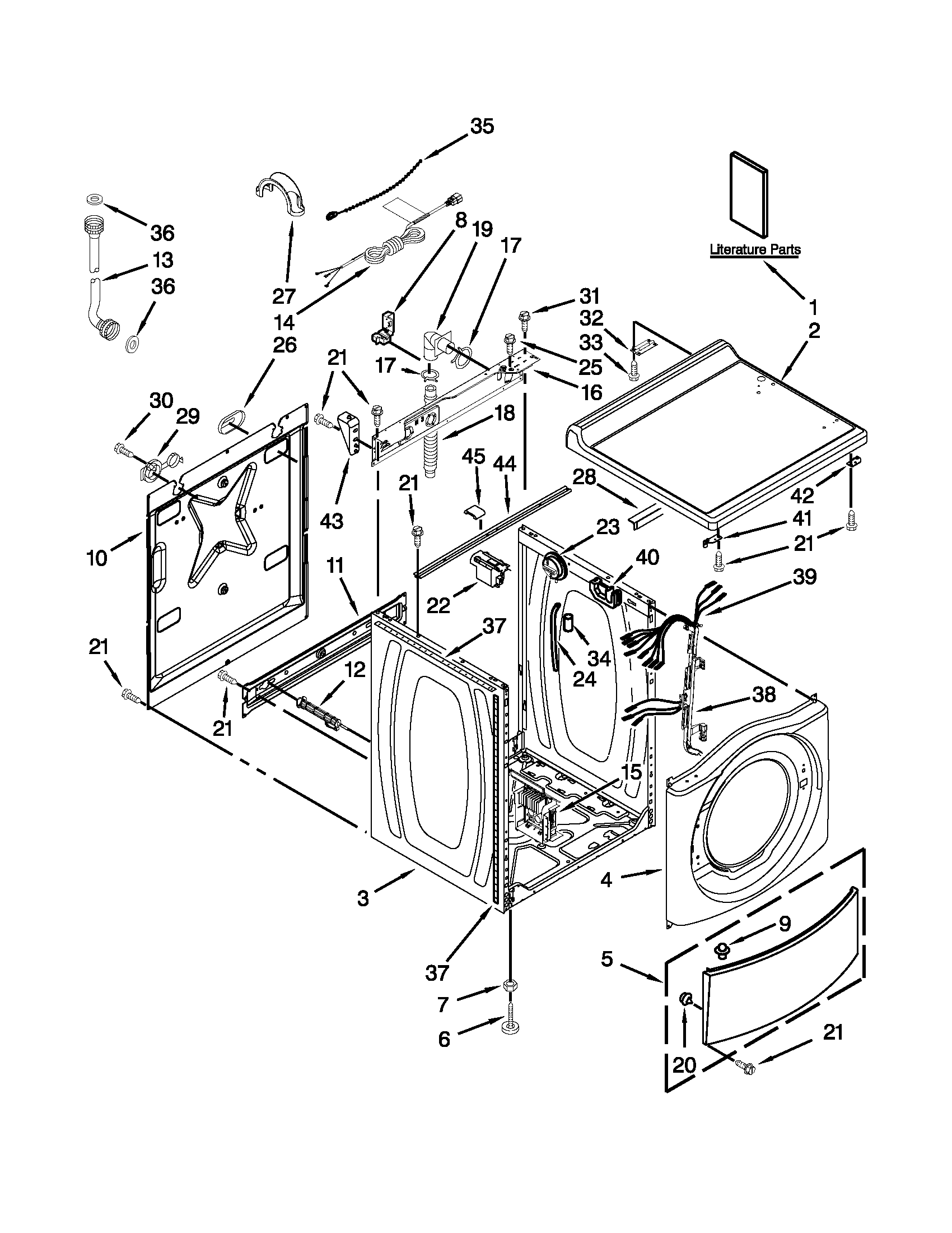 Top and cabinet parts
