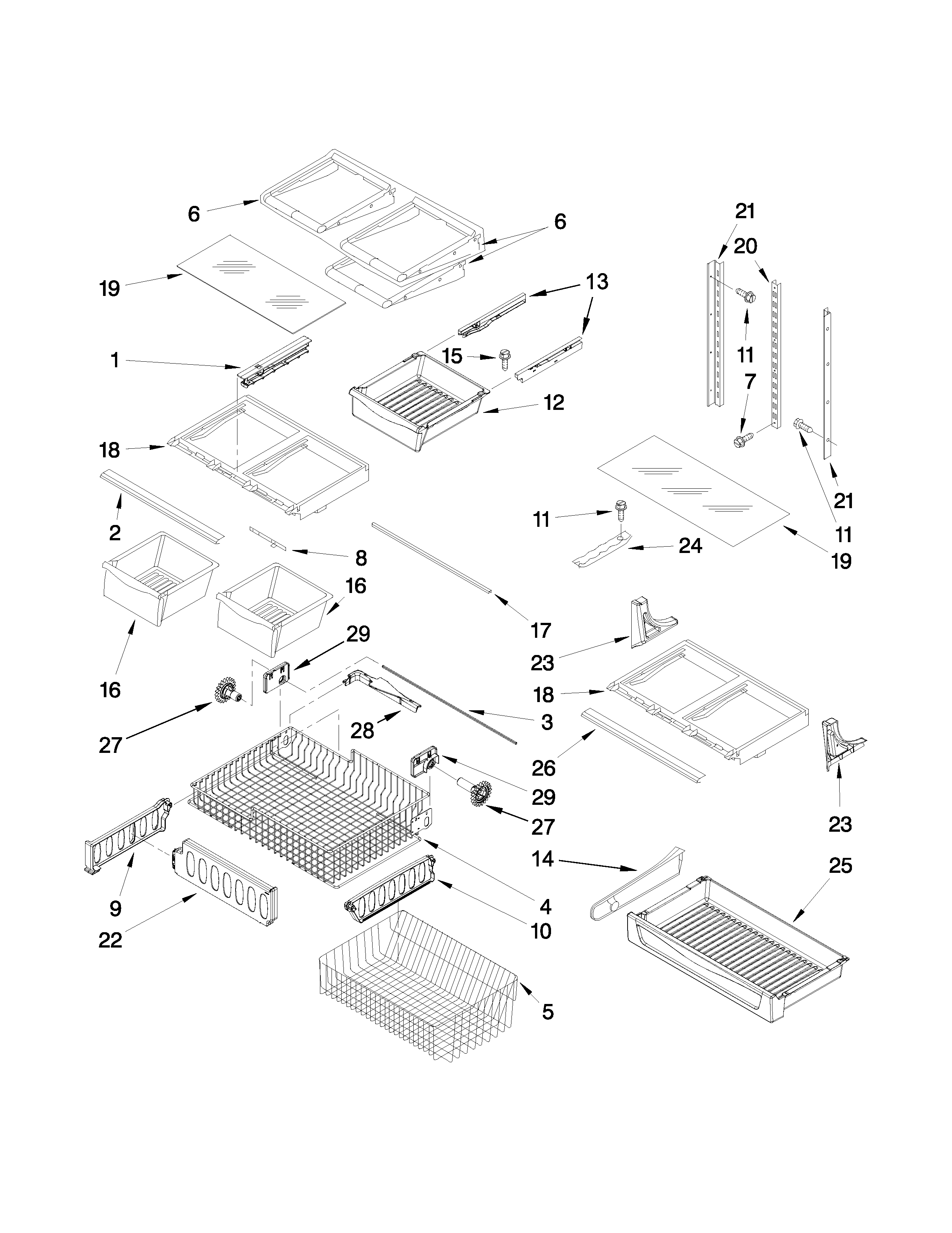 Shelf parts