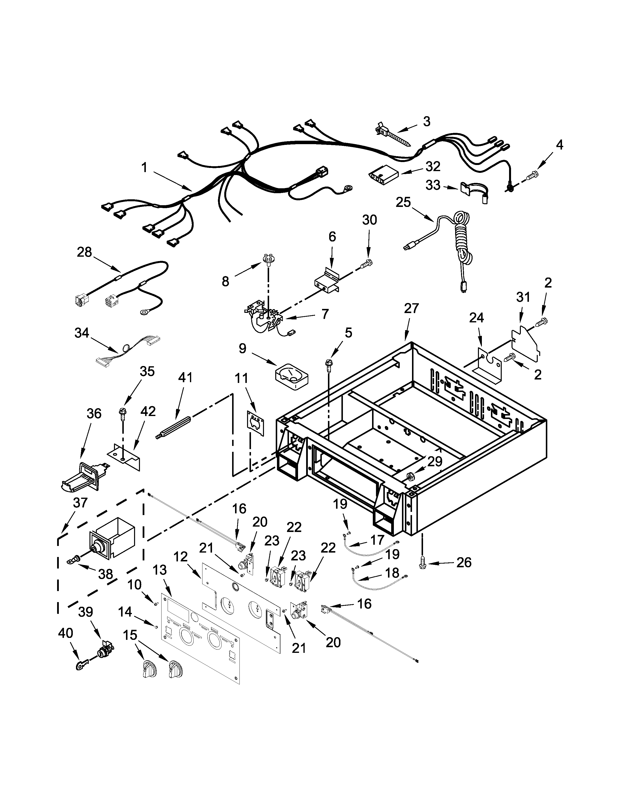 Control panel and separator parts