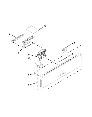 Control panel and latch parts