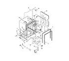 Ikea IUD8555DX1 tub, tank and frame parts diagram