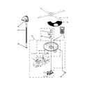 KitchenAid KDTE204DSS1 pump, washarm and motor parts diagram