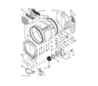 Maytag MLE20PRBZW2 bulkhead and blower parts diagram