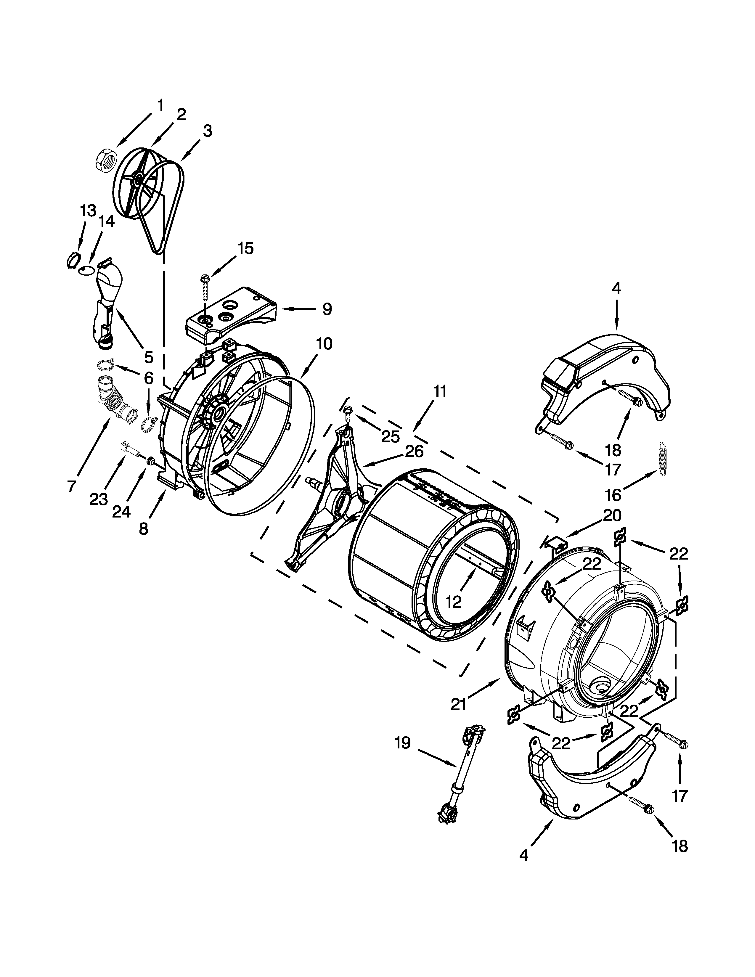 TUB AND BASKET PARTS