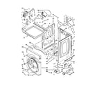 Maytag MLE20PNBGW2 dryer cabinet parts diagram