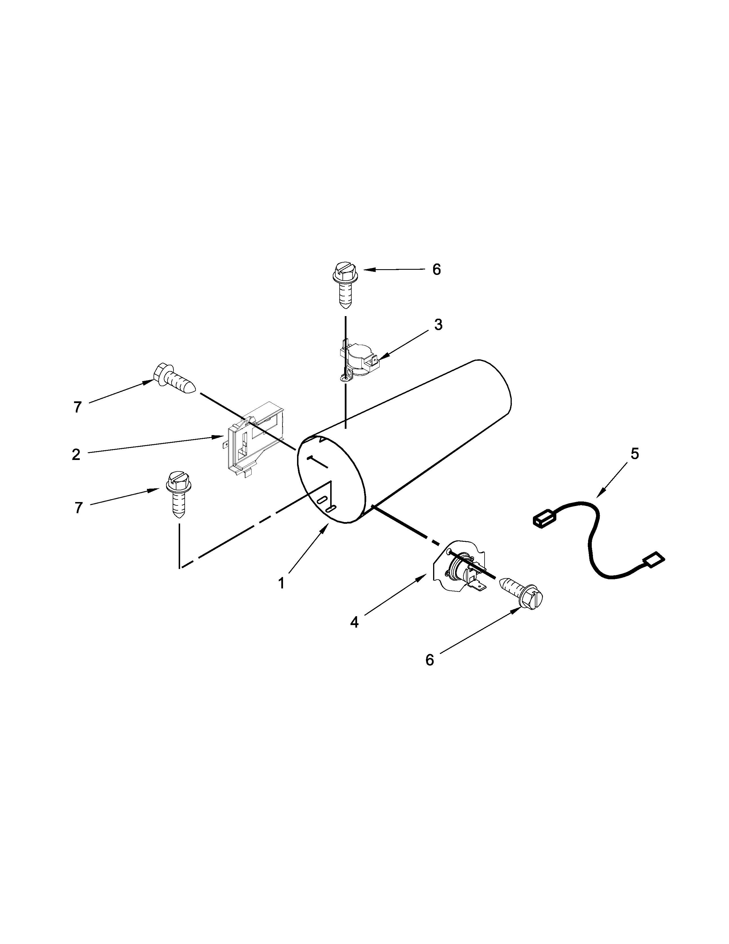 Dryer heating parts-gas