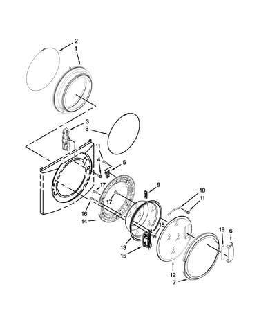 Washer door parts