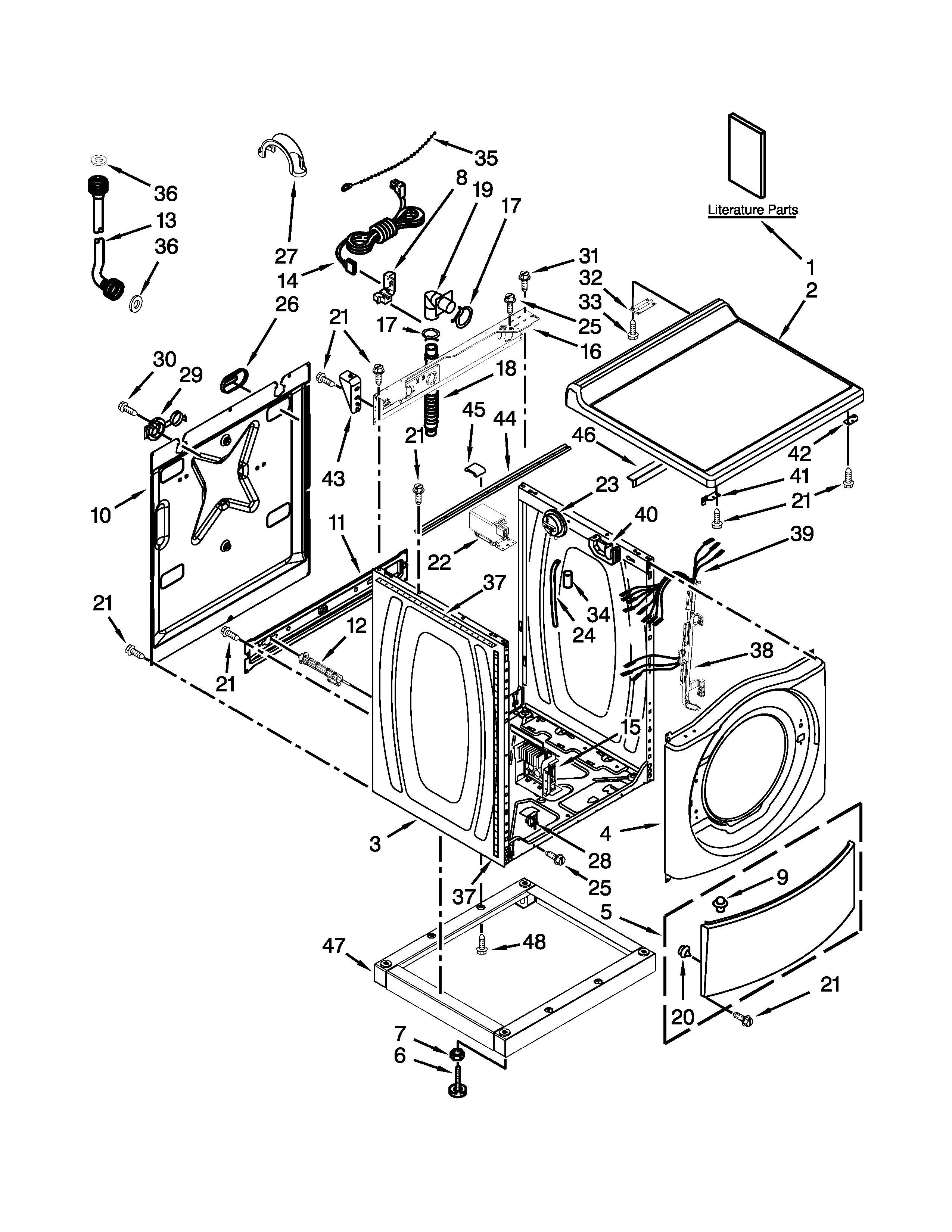 Top and cabinet parts