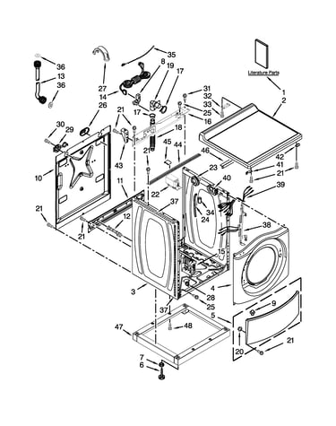 Top and cabinet parts