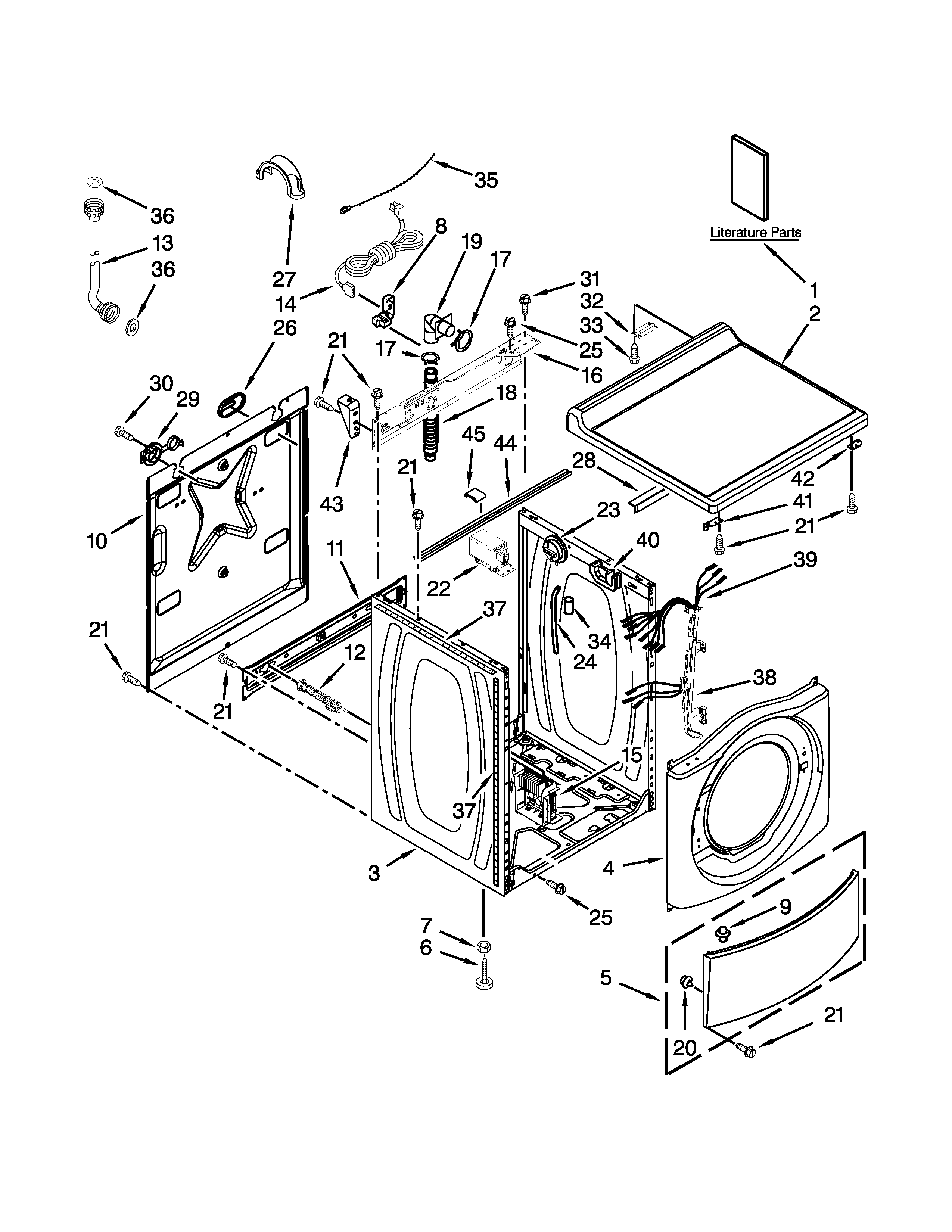 TOP AND CABINET PARTS