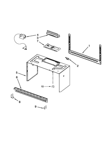 Cabinet and installation parts