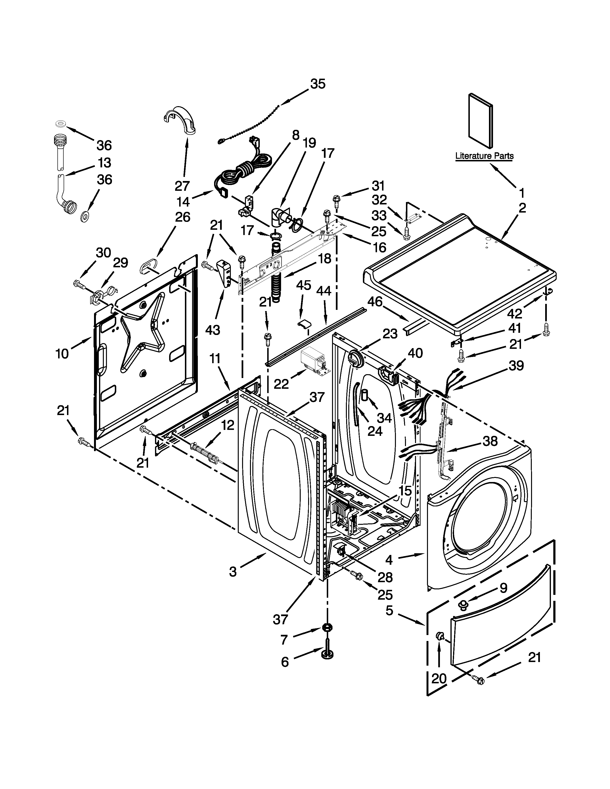 TOP AND CABINET PARTS