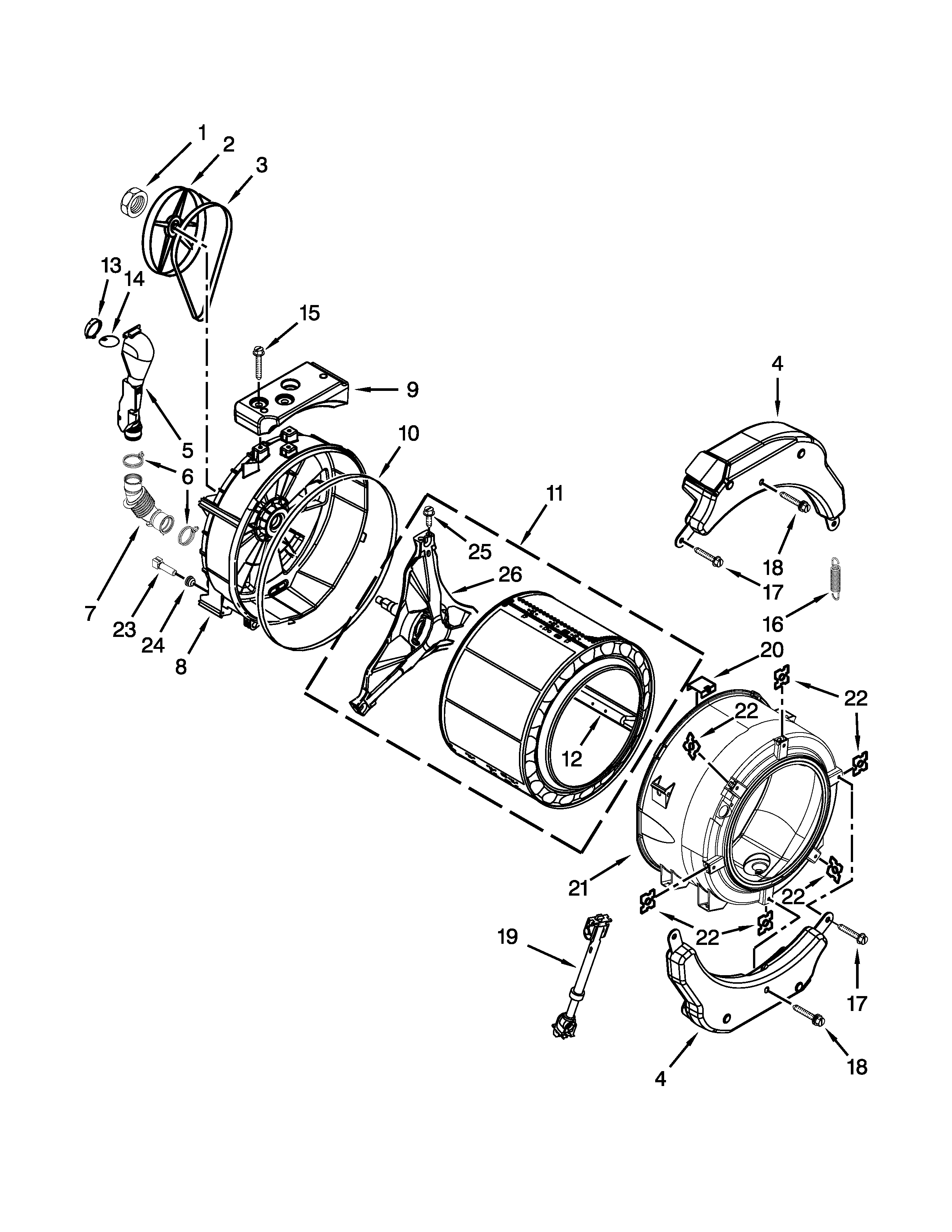 TUB AND BASKET PARTS