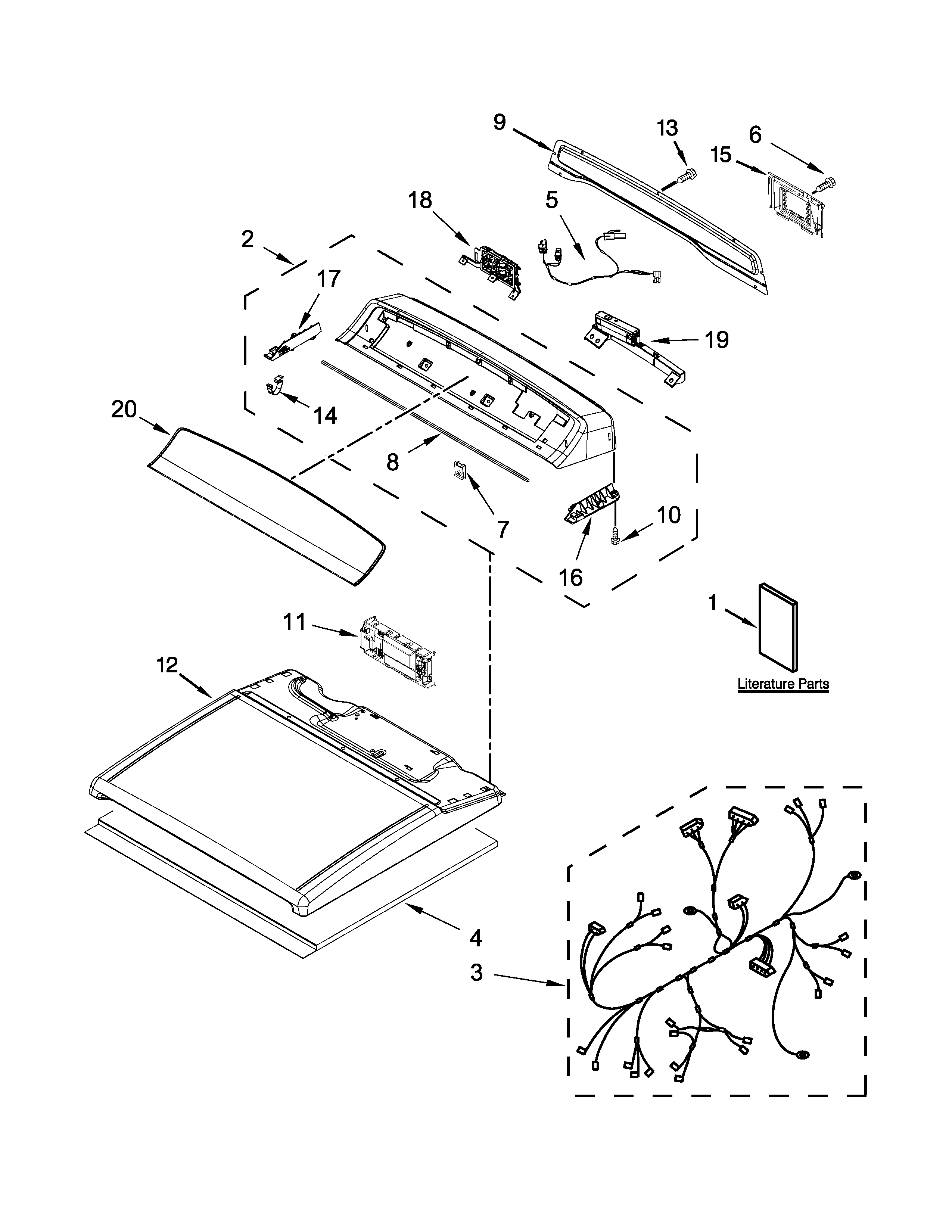 Top and console parts