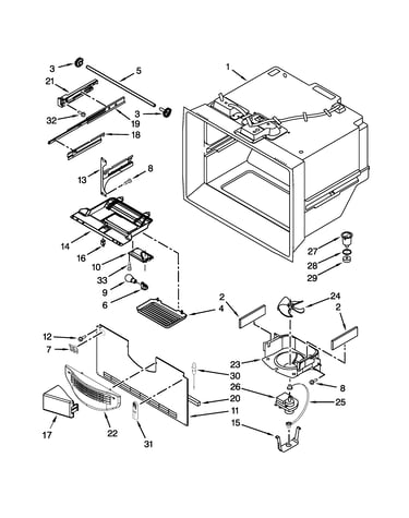 Freezer liner parts