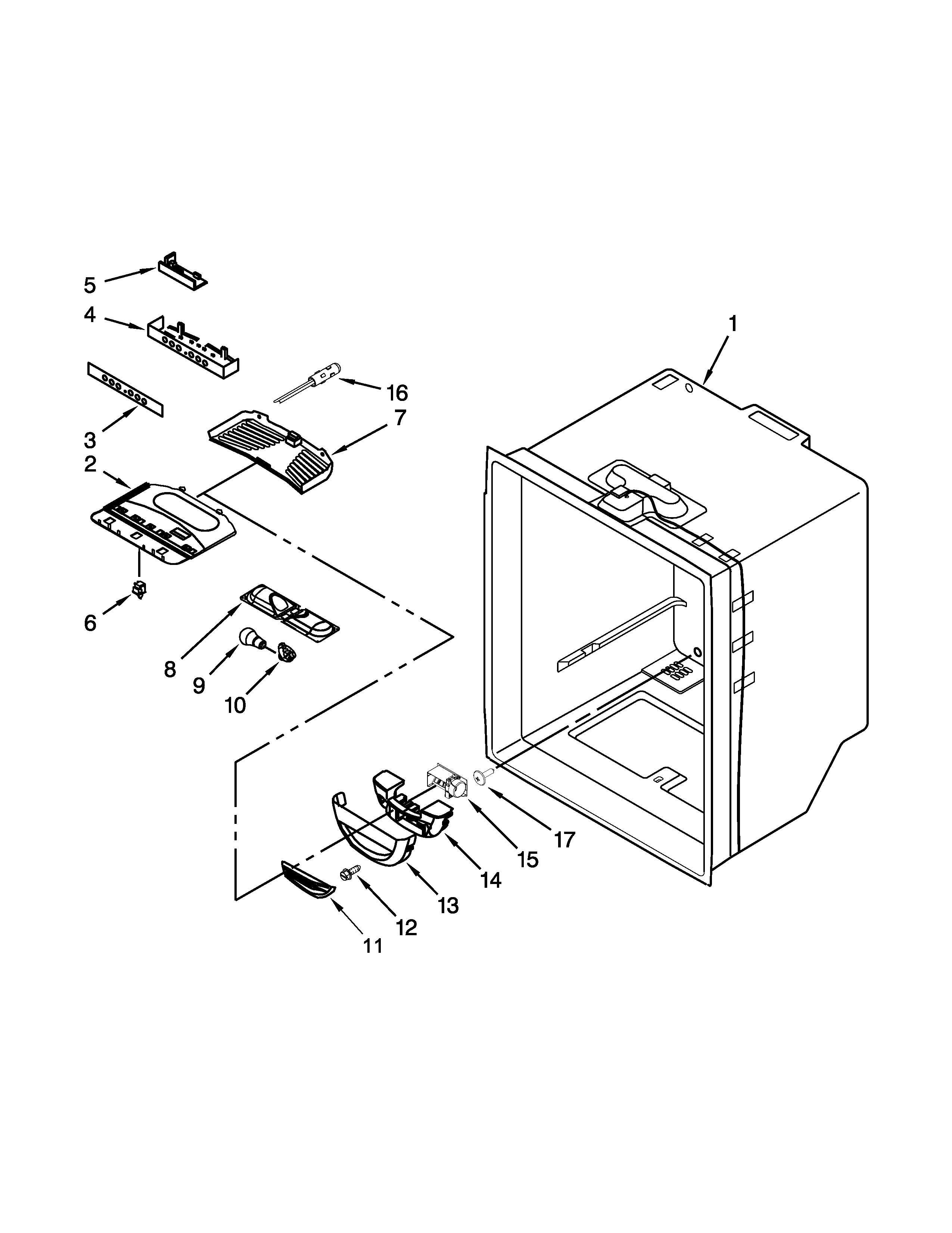 REFRIGERATOR LINER PARTS