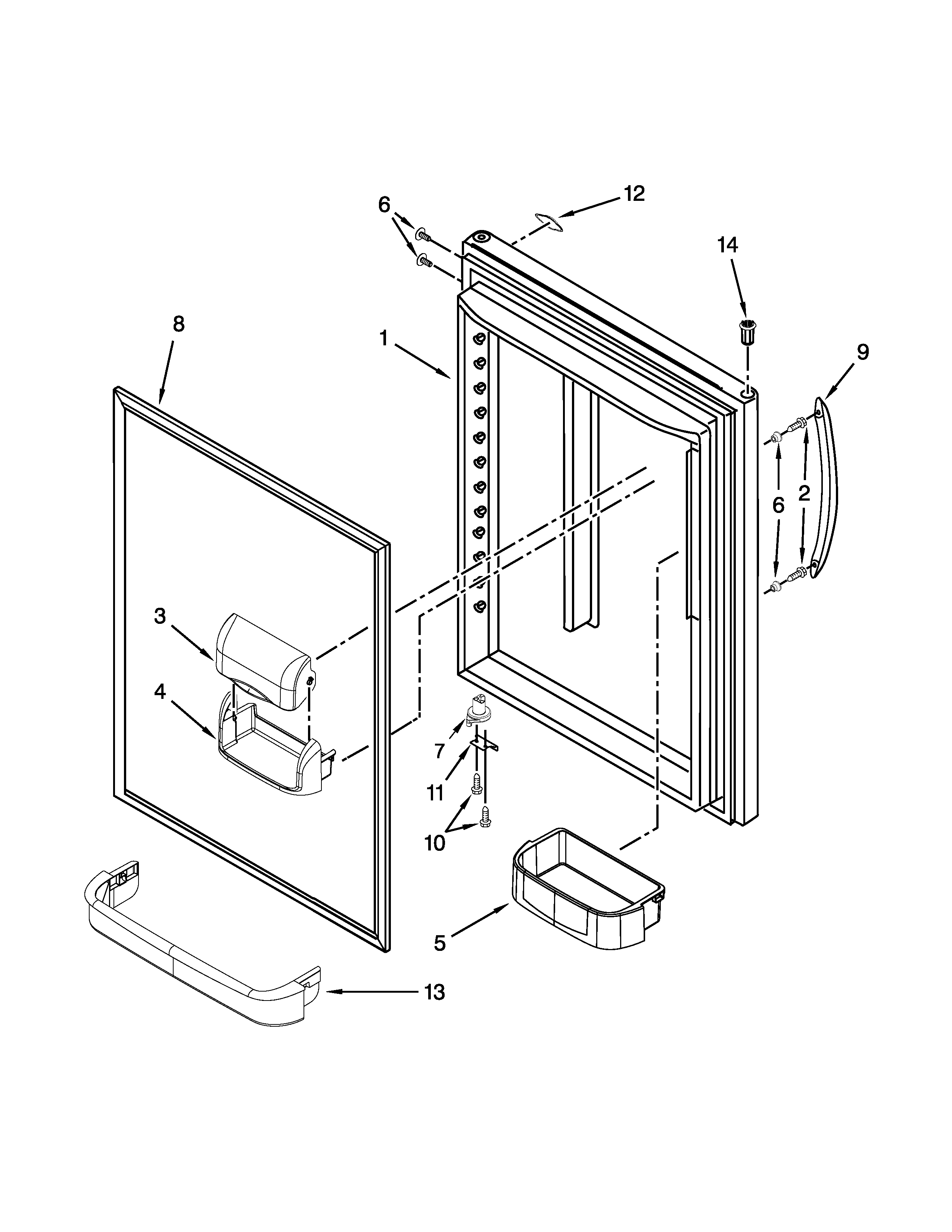 Refrigerator door parts