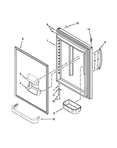 Refrigerator door parts