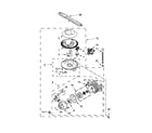 Maytag MDB6949SDE1 pump, washarm and motor parts diagram