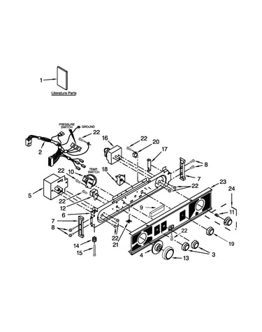 Washer/dryer control panel parts